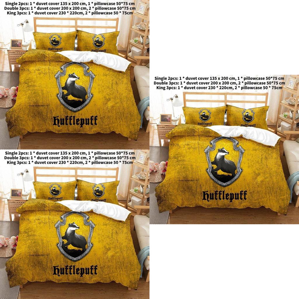 High Definition Digital Printed 3-piece Bed Sheet Set For Us Size Beds Modern Minimalist Style Bedding