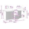 Bathroom Cabinet Set 3 Pcs. Artisan Oak 129 X 41 X 79.5 Cm