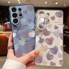 Magnetic For Magsafe Case For Samsung Galaxy S26 Ultra S25 Edge S24 Plus S23 FE S22 A54 A55 A56 5G Candy Color Love Hearts Pattern Matte Cover