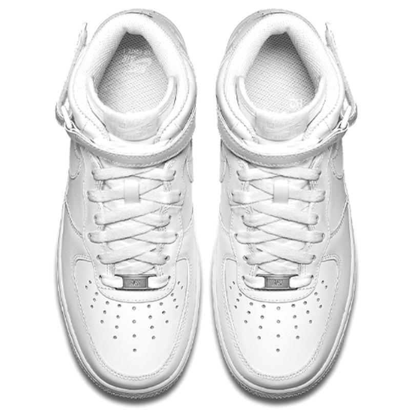 Nike Air Force 1 Mid 07 Leather 'Triple White' Women's Sneakers 366731-100