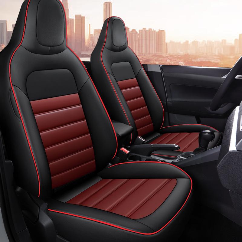 HMGJ Custom Car Seat Covers for Volkswagen POLO Plus – Full Package, All-Season Mats.