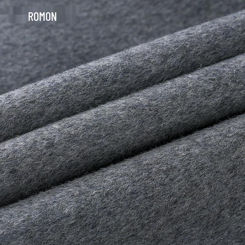 Luomeng Men's Extra Long Double-Faced Wool Blend Winter Trench Coat