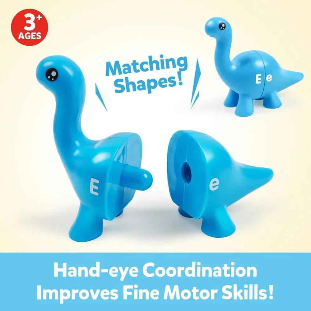 Kids Dinosaur Alphabet Matching Toy Early Education Number Counting Pattern Matching Cognitive Teaching Puzzle Toys Gift
