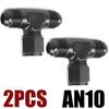 2X AN4 AN6 AN8 AN10 AN12 Universal Aluminum Hose Tee Connector Fittings Male To Male Female Tee On Side Thread Fitting Adapter