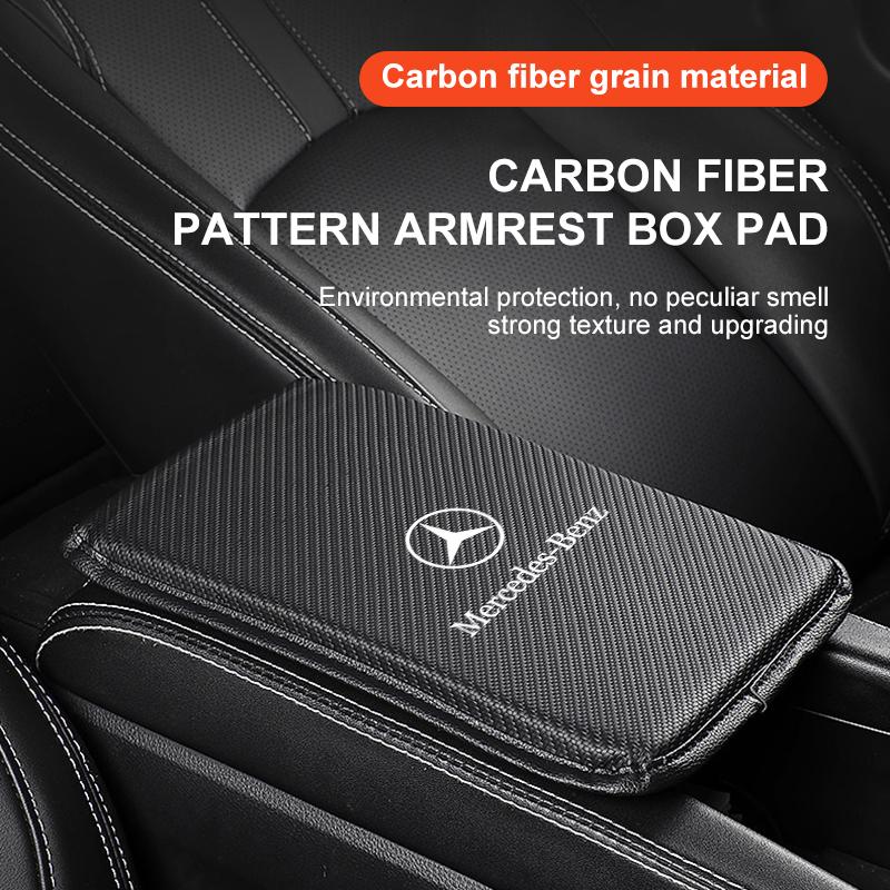 1Pcs Car Armrest Box Mats Leather Center Console Covers Styling For Mercedes-Benz V177 W247 W176 W177 W207 W203 W204 GLA GLC X253 GLK Class