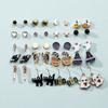 New Halloween Stud Earrings Combination Cartoon Funny Easter Earrings Set