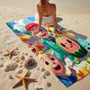 Ultra-Soft Beach Towel with Cocomelon Theme,Ideal for Pool - Camping, Diving - Perfect Travel Essential, Vibrant Beach Towel.