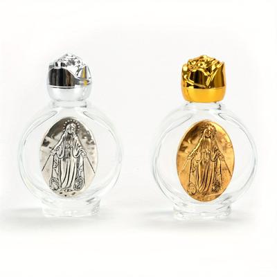 1Pc Holy Water Bottle Our Lady PatternReligious Cross Bottle Christian Virgin Sculpture Bottle Holy Water Bottle