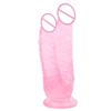 Double Dildos Female Masturbation Double Penetration Both Vagina and Anus Big Penis with Suction Cup Sex Toy Strap On Two Dildo
