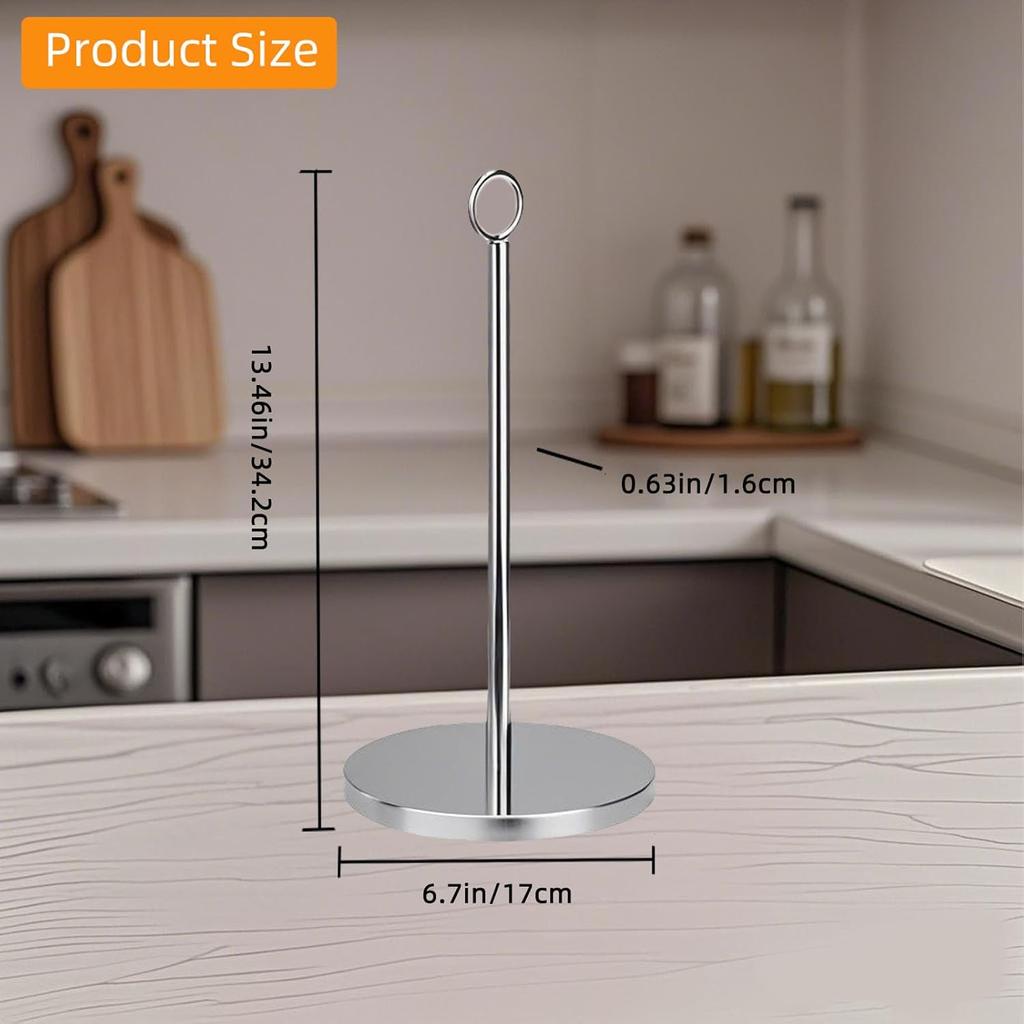 2pcs Paper Towel Holder, Stainless Steel Toilet Paper Holder Stand, Simple Napkin Holder for Kitchen Countertop Bars & Dining Tables