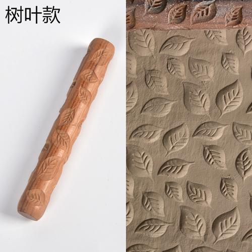 5PCS Pottery Tools Wood Hand Rollers for Clay Stamp Pattern Roller Ceramic Tools Cup Turner  Accessories