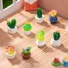 Cartoon Cute Mini Succulent Potted Plant Miniature Figurine Kawaii Desktop Small Ornament Creative Diy Home Decoration Gifts