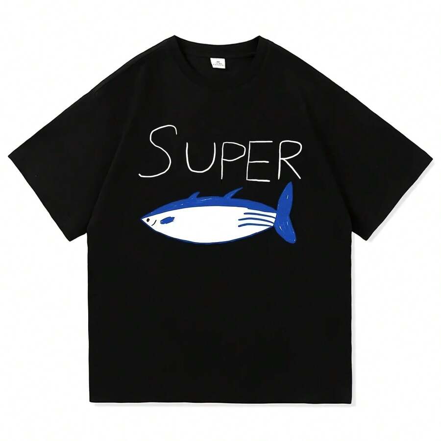 Jin Super Tuna Fish T Shirt Kawaii Retro Fashion Menwomen Clothing Harajuku High Quality Tops Clothes Days Gifts Tshirts S разноцветный