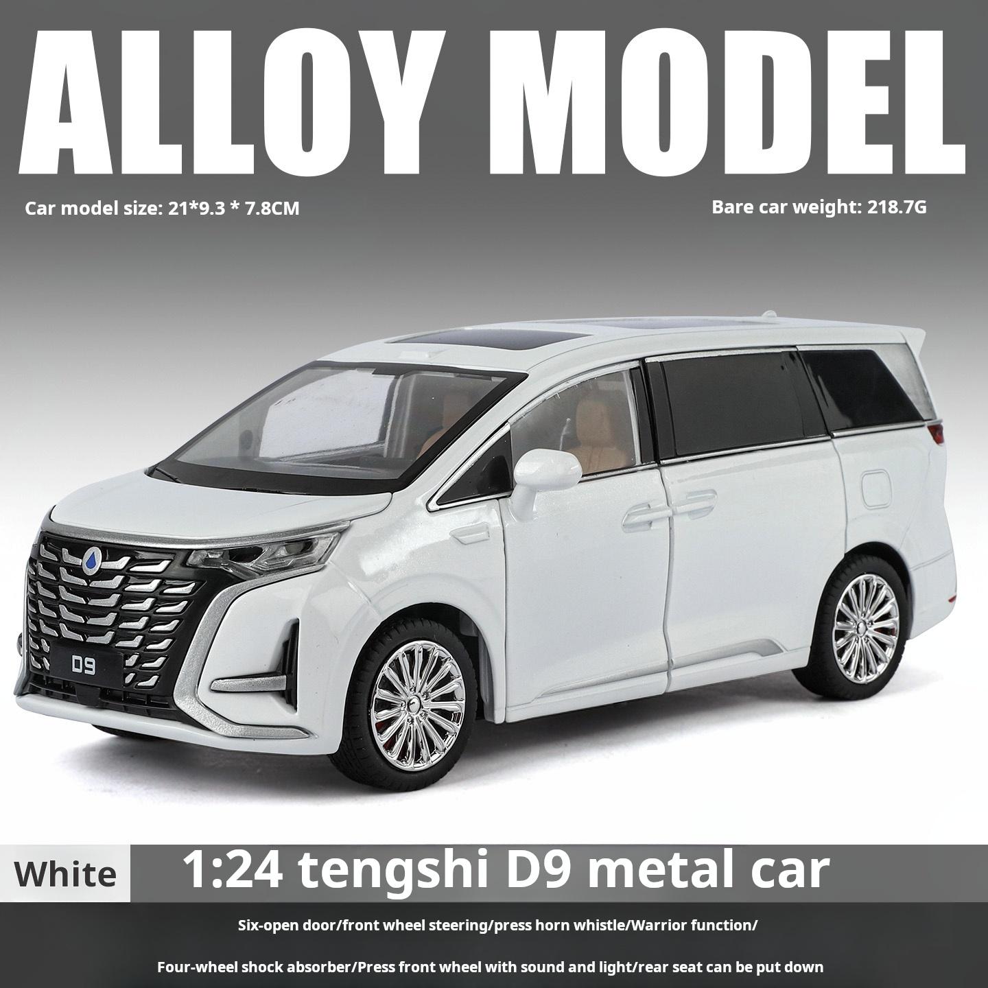 

Limited editio High quality 1:24 Simulation Denza D9 Business alloy car with sound and light model boys toy gift Collectibles белый