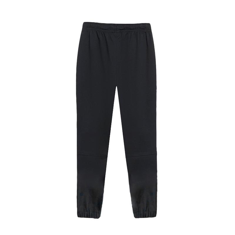 Li Ning Logo Print Fleece Thickened Mid Waist Loose Cuffed Casual Pants Men bottoms Black AYKUA73-1