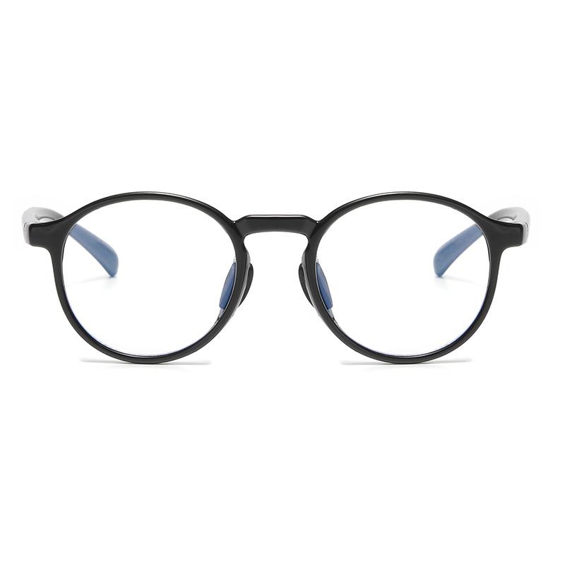 7338 New Anti-Blue Light Children'S Fashion Frame Flat Glasses 2025 Silicone Nose Pad Pc Frame Boys And Girls Glasses