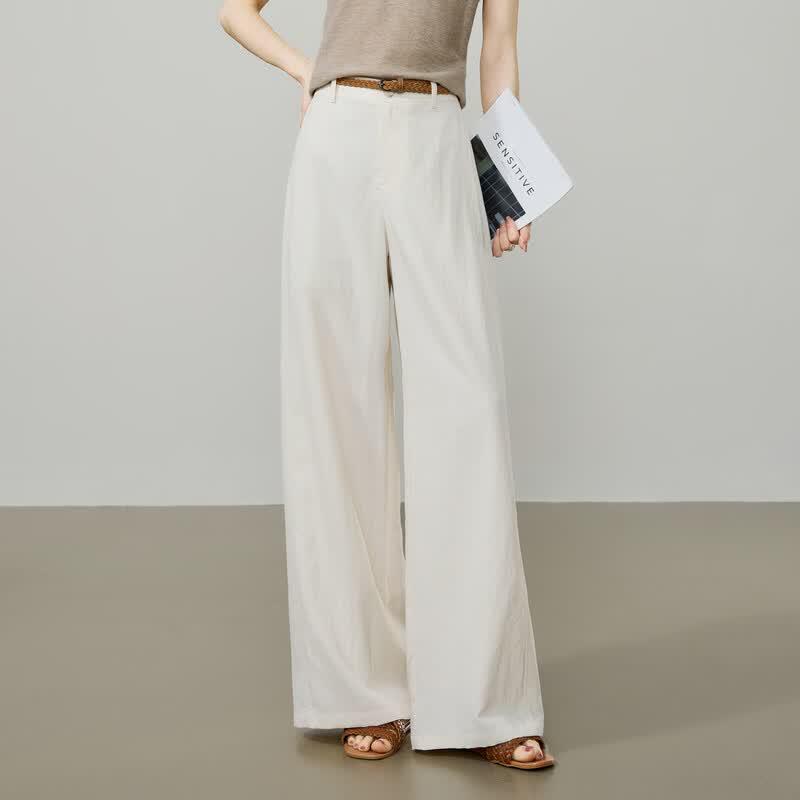 ESE-Y Women s High-Waisted Slimming Draped Straight-Leg Trousers 26