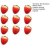 Artificial Mini Strawberry Resin Figurine Simulation Tiny Strawberry Statues Lifelike Faux Fruits Bulk for DIY Crafts Cake Topper Home Office Desktop