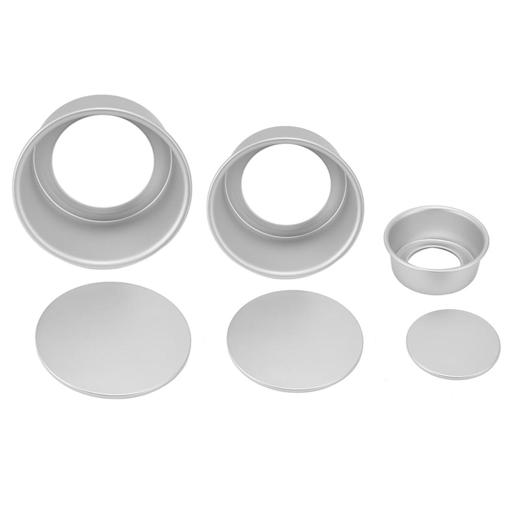4 6 8 Inch Cake Pan Set Aluminum Alloy Bakeware Round Cake Pan for Baking Party Birthday Christmas