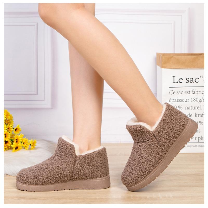Winter New Thickened Mother Cotton Slippers Warm Cotton Shoes Women's Snow Boots Non-slip Fleece Home Fashion Cotton Shoes