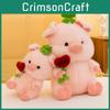 Clover Four Leaves Pig Hugging Heart Shaped Rose Doll Plush Toy Gift Animal