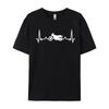 Heartbeat Motorcycle Funny Tshirts For Unisex Cotton Fabric Fashion Short Sleeve Tee Shirts