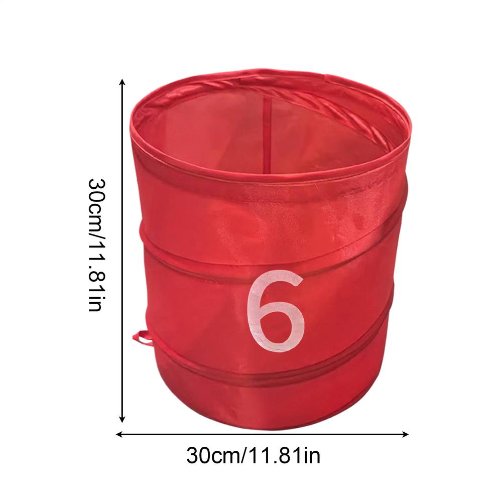 Backyard Golf Game Bucket Foldable Golf Chipping Game Storage Bucket Ball Sport Training Oxford Fabric Organizer for Adults красный