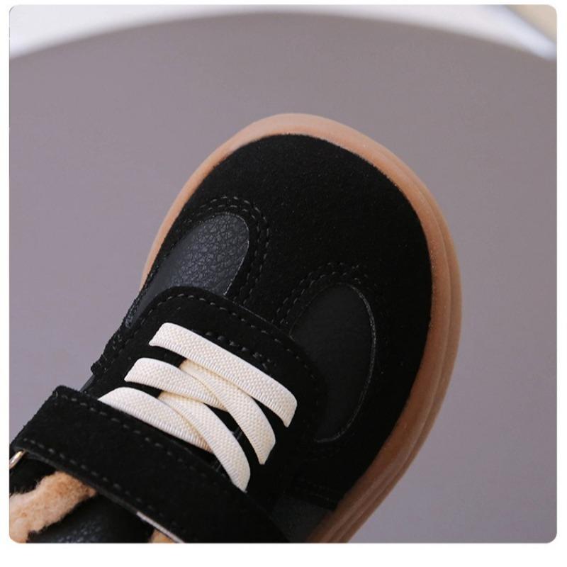 Children's Winter Boots Boys' & Girls' Fleece-Lined Warm Shoes with Shearling, Casual Kids Shoes for Baby Baby Shoes