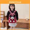 Mickey Mouse Letter Print Kids Cartoon Canvas Backpack For Preschool And Daily Use