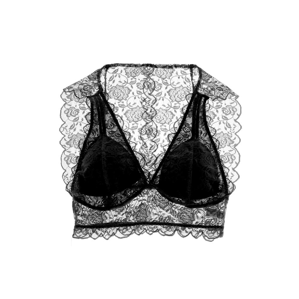 

Стильный шелковый беспроводной можно использовать как домашний бюстгальтер или ночной бюстгальтер [SilRiver] бюстгальтер, бесшовный бюстгальтер без косточек, (Средний, черный) чёрный