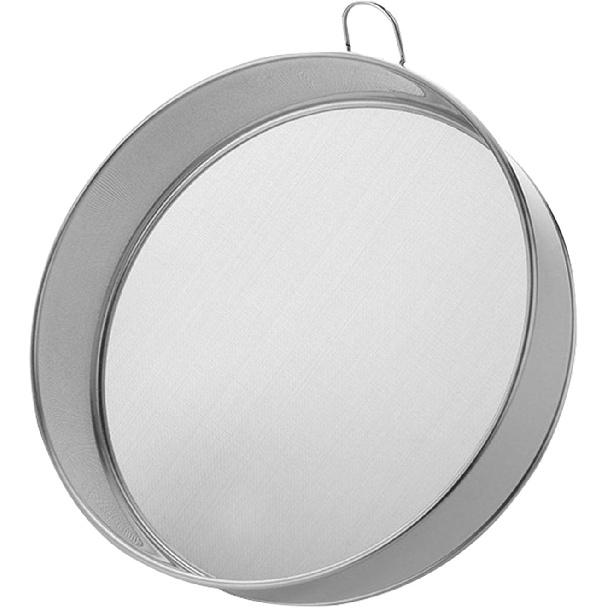 Flour Sieve, Sieve Fine Mesh Kitchen Home Stainless Steel With 80 Mesh Flour Sieve Durable Professional Round(Silver)