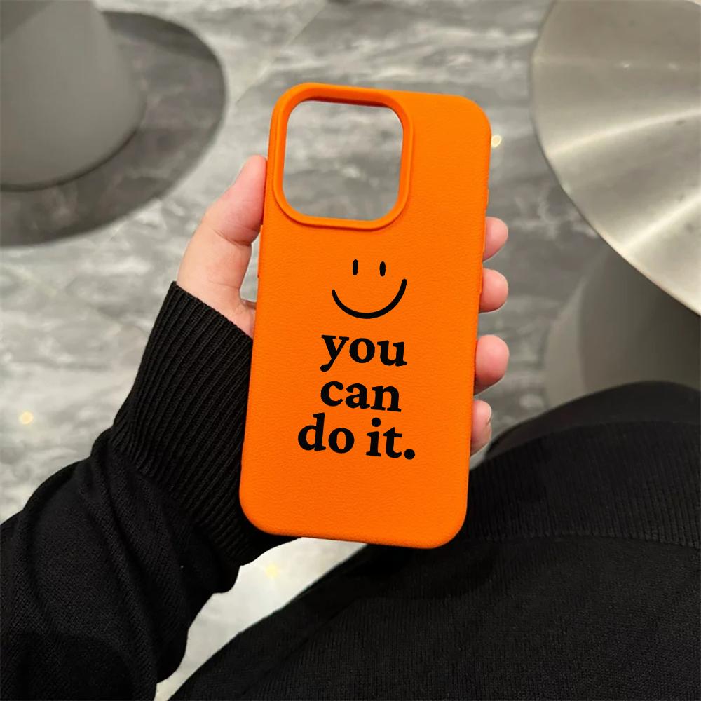 

You Can Do It Letter Positive Silicone Phone Case For iPhone 17 Air 17 16 11 12 13 Pro Max 14 15 Plus X XR XS Shockproof Cover iPhone XR