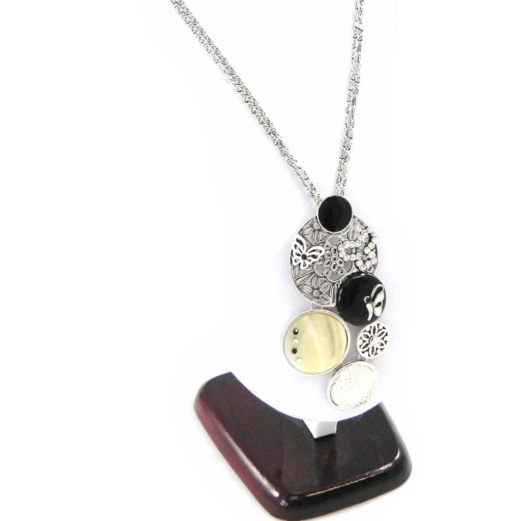 NOA [H8995] - Designer Necklace 'Carmen' Black Yellow