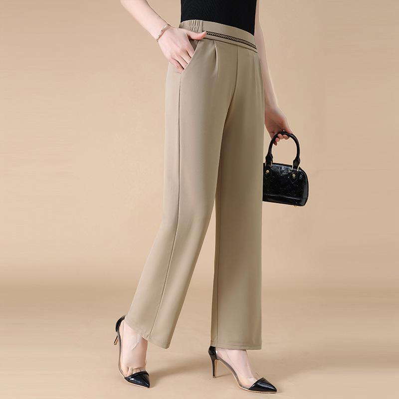 

2026 Stylish High Waist Women’s Wide-Leg Summer Pants – Slimming, Lightweight, Drape Casual Design. XL (80-100 lbs) хакі