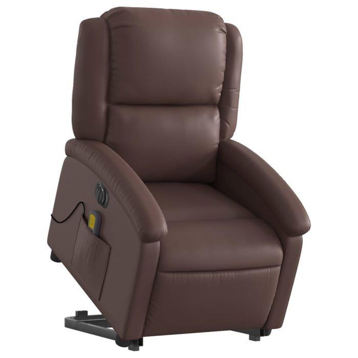 VidaXL Fauteuil Inclinable de Massage Électrique, Chaise de Relaxation avec Dossier et Repose-pied Réglables, Siège de 3204249