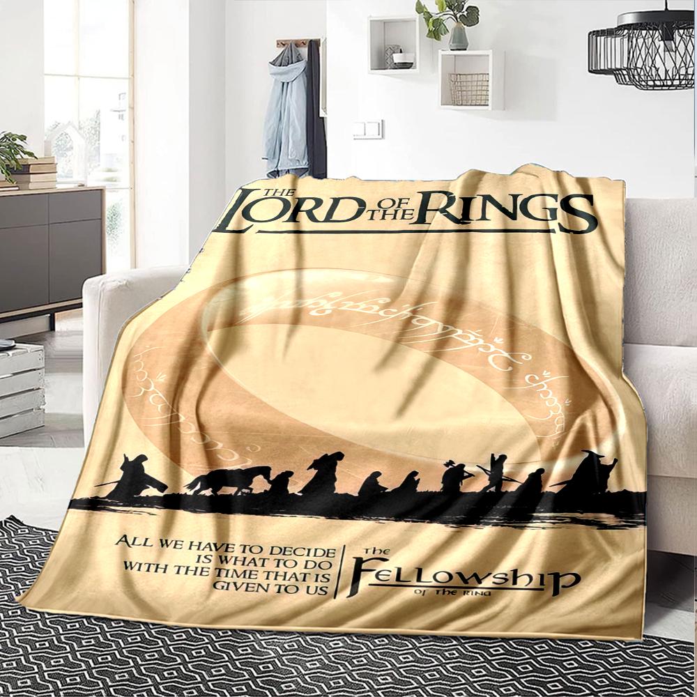 1PC The Lord of the Rings printed blanket, all season lightweight home office outdoor nap multifunctional blanket A10