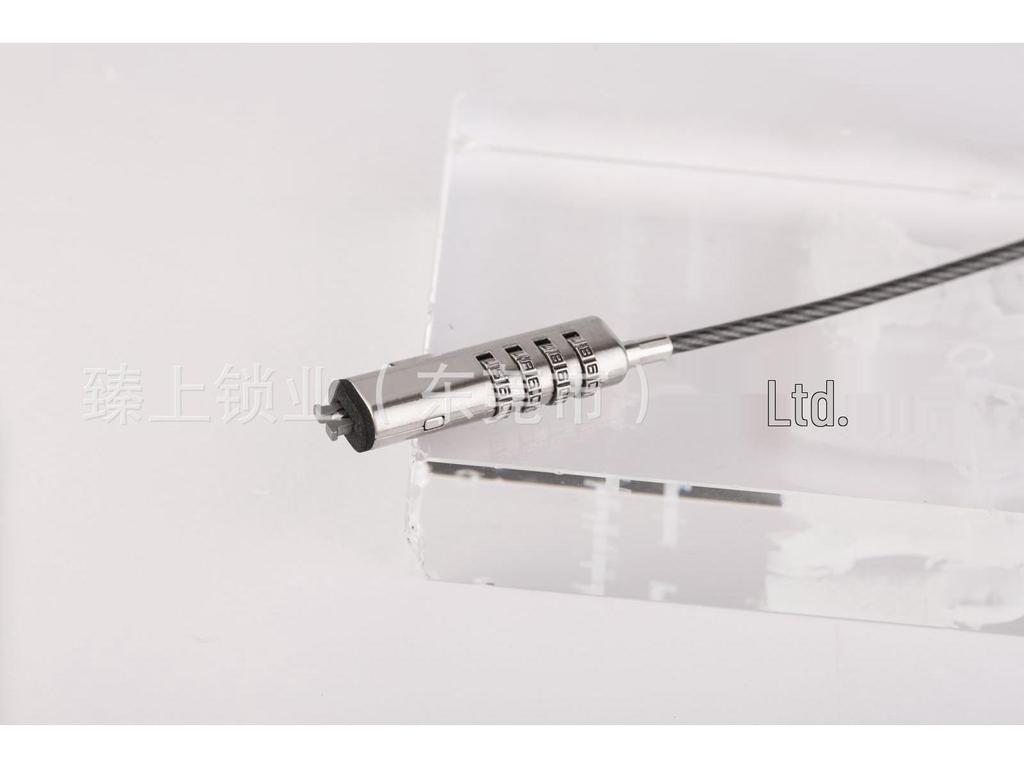 Laptop-Kabel-Schloss aus Zinklegierung mit Zahlenschloss und 6x2,5mm Schlossloch