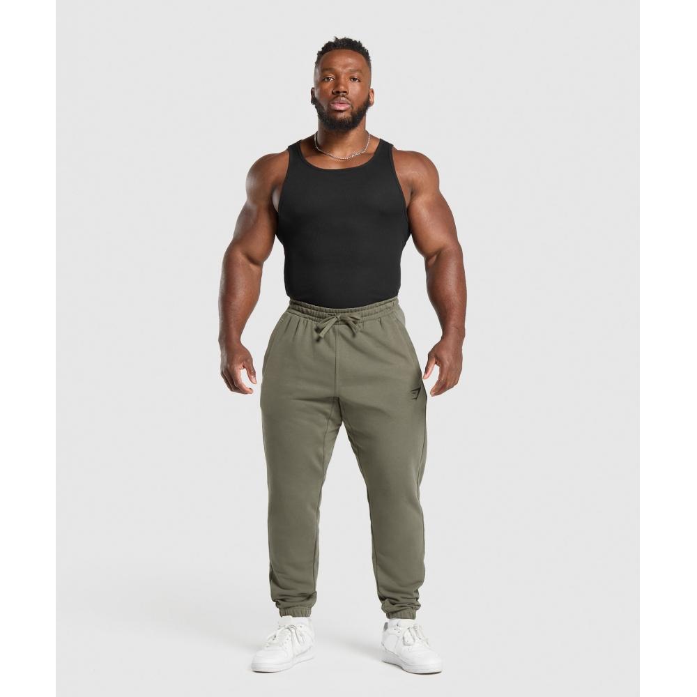 Gymshark Pantaloni de jogging esențiali supradimensionați Verde Putere A2a7t Ecjh