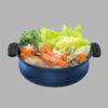Wahei freiz Lightweight and stain-resistant earthen pot style tabletop pot 20cm 2.1L for gas fire only