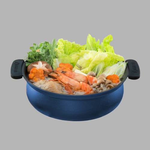 Wahei freiz Lightweight and stain-resistant earthen pot style tabletop pot 20cm 2.1L for gas fire only