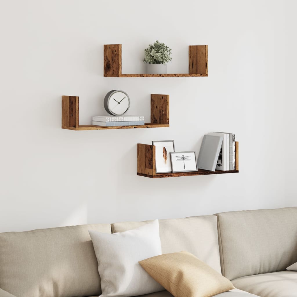 Modern Wall Storage Decorative Shelves Set of 3, Bathroom Wall Shelf, Hallway Decorative Shelf, 58x18x18 Cm