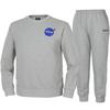 NASA Unisex Loose Fit Sweatshirt With Wappen + Jogger Pants Set [Light Melange]