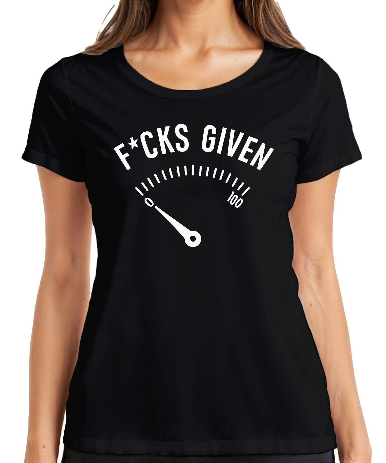 F*CKS GIVEN sarkastisch frech humor gelassenheit nullsorgen witzi Damen T-Shirt XXXL