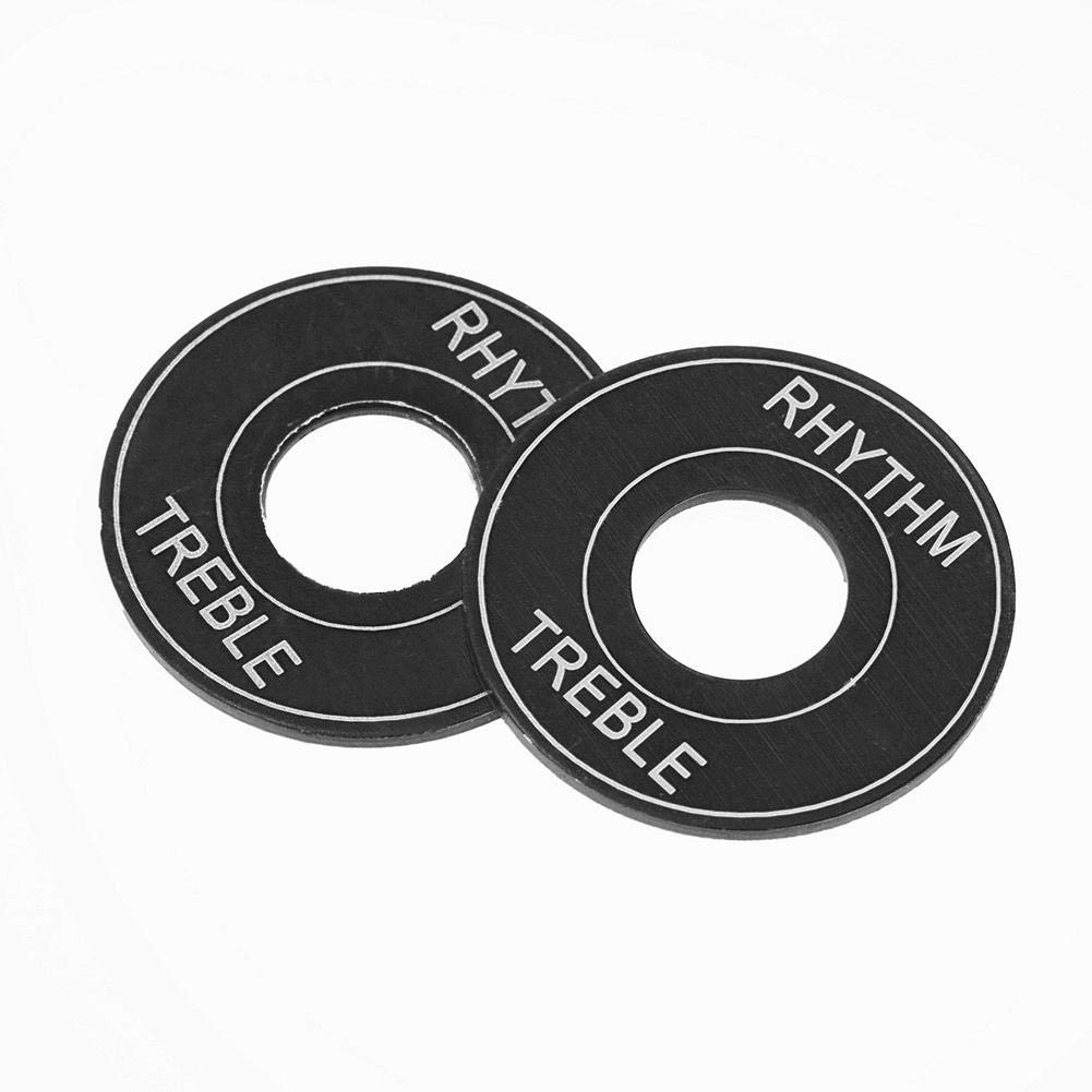 Guitar Toggle Switch Washer, Aluminum Plate Rhythm Treble Washer Ring for Electric Guitar(Black) Electric Guitar Accessories