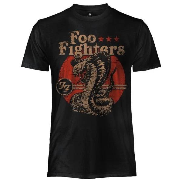 Foo Fighters Official TShirt Jersey Original Black Cobra Black TShirt S