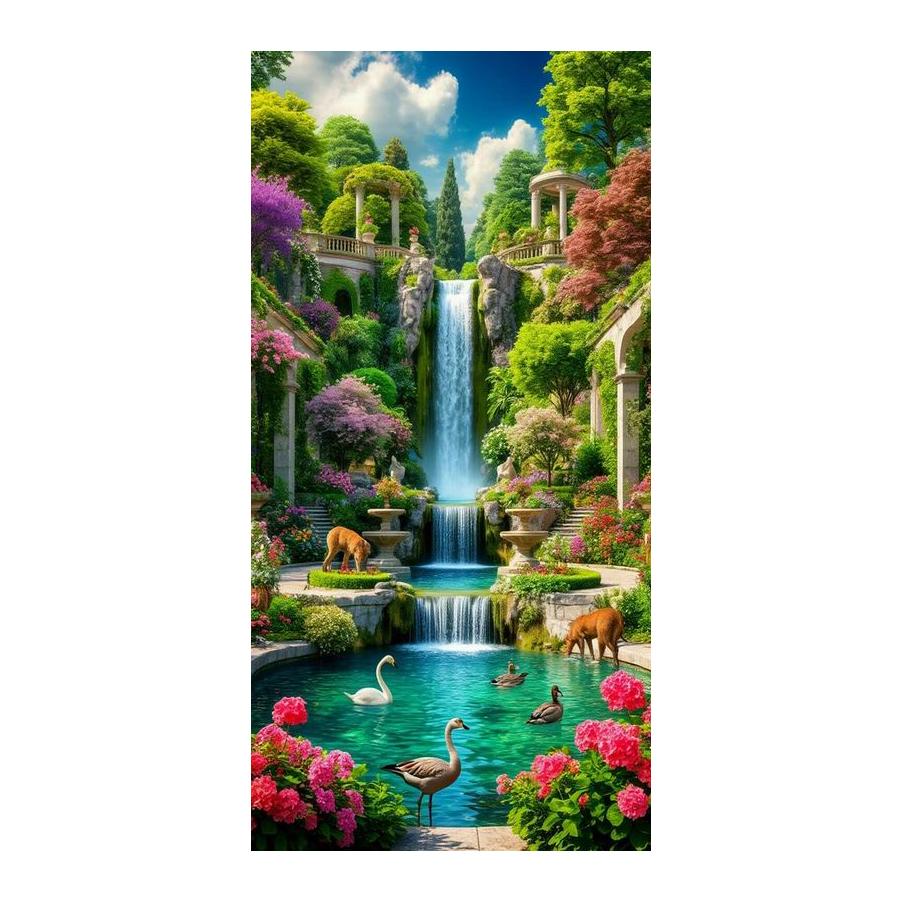 Castle Scenery Waterfall Large Size Diamond Painting New Collection Animals Diy Full Drill Rhinestone Embroidery Mosaic Cross Stitch Kits