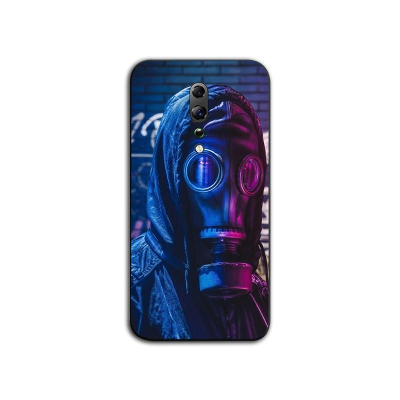 

Чехол для телефона с противогазовой маской DJ Man для OPPO Find X5 X3 X2 A93 Reno 8 7 Pro A74 A72 A53, мягкий черный чехол для телефона OPPO A52