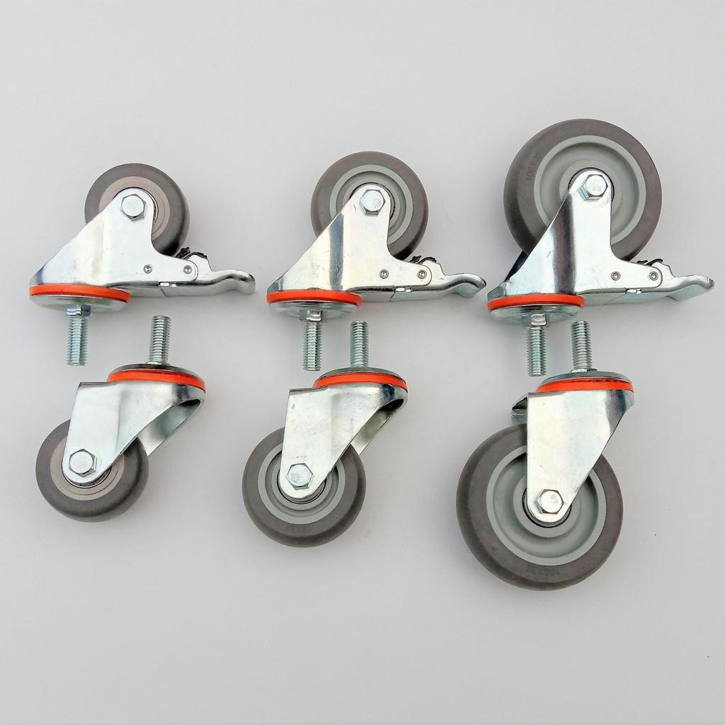Medium TPR Elastic Silent Swivel Medical Caster Wheel