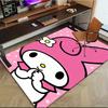 1pc Sanrio Melody Mermaid Printed Office Carpet Rectangle Rug Under The Table,Perfect Room Decor for Living Room, Bedroom, Kitchen, Non-slip Floor Mat