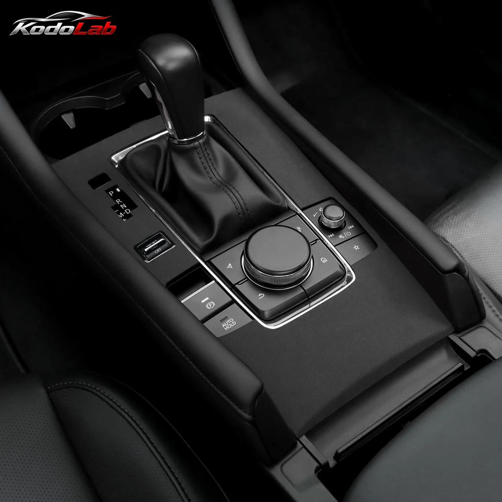 KodoLab Car Accessories Interior For Mazda 3 Axela 2019 2020-2025 Suede Gear Shift Panel Sticker Anti Scratch Wear Resistant